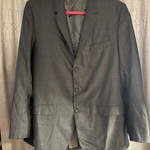 Cesare Larini E Figlio VTG Charcoal Silk Interior Men's Blazer